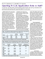 Injecting N Cuts Application Rate in Half?