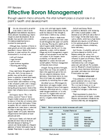 Effective Boron Management