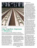 Drip Irrigation Improves N Efficiency