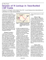 Beware of N Lockup in Reactivated CRP Fields