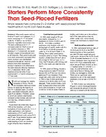 Starters Perform More Consistently Than Seed-Placed Fertilizers