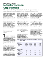 Fertigation Enhances Grapefruit Yield