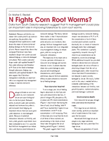 N Fights Corn Root Worms?