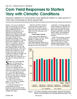 Corn Yield Responses to Starters Vary with Climatic Conditions