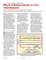 Effects of Residue Density on Corn Yield Research