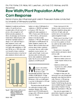 Row Width/Plant Population Affect Corn Response