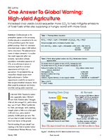 One Answer To Global Warming: High-yield Agriculture
