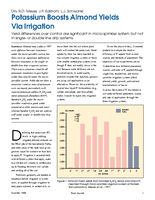 Potassium Boosts Almond Yields Via Irrigation