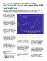 Soil Variability In Landscapes Affects N Management