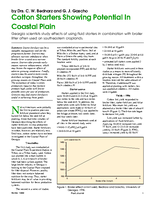 Cotton Starters Showing Potential In Coastal Plain