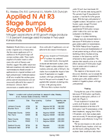 Applied N At R3 Stage Bumps Soybean Yields