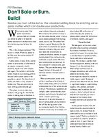 Don’t Bale or Burn. Build!