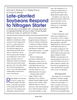 Late-planted Soybeans Respond to Nitrogen Starter