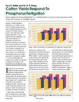 Cotton Yields Respond To Phosphorus Fertigation