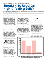 Should K Be Used On High K-Testing Soils?