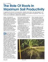 The Role Of Roots In Maximum Soil Productivity