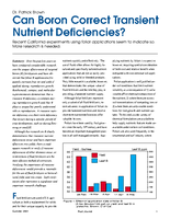 Can Boron Correct Transient Nutrient Deficiencies?