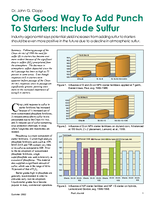 One Good Way To Add Punch To Starters: Include Sulfur