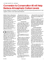 Conversion to Conservation-till will Help Reduce Atmospheric Carbon Levels