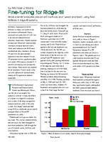 Fine-tuning for Ridge-till