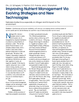 Improving Nutrient Management Via Evolving Strategies and New Technologies