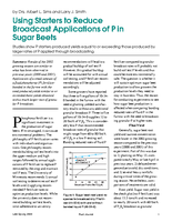 Using Starters to Reduce Broadcast Applications of P in Sugar Beets