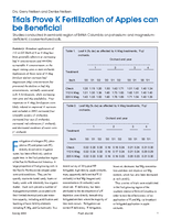 Trials Prove K Fertilization of Apples can be Beneficial
