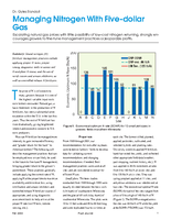 Managing Nitrogen With Five-dollar Gas