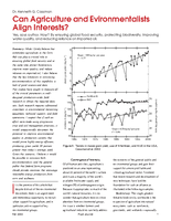 Can Agriculture and Environmentalists Align Interests?