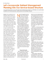 Let’s Incorporate Nutrient Management Planning Into Our Service-based Structure