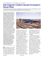 Soil Organic Carbon Levels Increase in Texas Trials