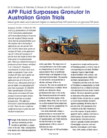 APP Fluid Surpasses Granular In Australian Grain Trials