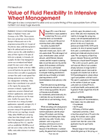 Value of Fluid Flexibility In Intensive Wheat Management