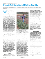 K and Calcium Boost Melon Quality