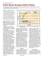 Foliar Boron Bumps Cotton Yields