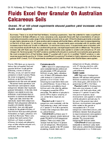 Fluids Excel Over Granular On Australian Calcareous Soils