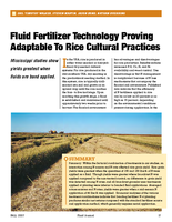 Fluid Fertilizer Technology Proving Adaptable To Rice Cultural Practices