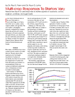 Multi-crop Responses To Starters Vary