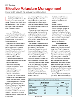 Effective Potassium Management