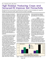 High Residue Producing Crops and Reduced-Till Improve Soil Productivity