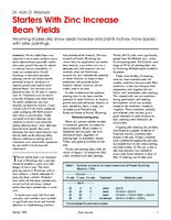 Starters With Zinc Increase Bean Yields