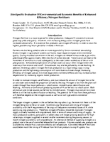 Site-Specific Evaluation Of Environmental and Economic Benefits of Enhanced Efficiency Nitrogen Fertilizers