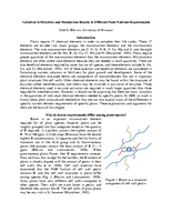 Variation in Structure and Metabolism Results in Different Plant Nutrient Requirements