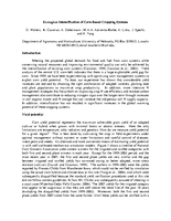 Ecological Intensification of Corn-Based Cropping Systems