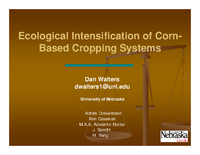 Ecological Intensification of Corn-Based Cropping Systems