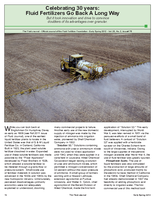 Celebrating 30 Years: Fluid Fertilizers Go Back a Long way