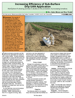 Increasing Efficiency of Sub-Surface Drip UAN Application