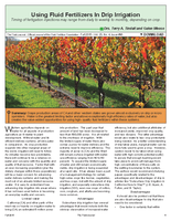 Using Fluid Fertilizer in Drip Irrigation