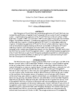 Fertigation of Fluid Nitrogen and Phosphate Fertilizers for Pears in the Pacific Northwest
