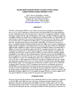 Fluid Fertilizer’s Role in Sustaining Soils Used For Bio-Fuels Production